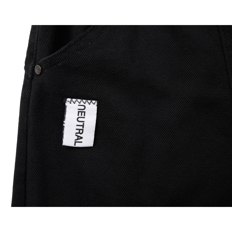 NEUTRAL SOCIETY UNISEX BARREL PANTS-BLACK