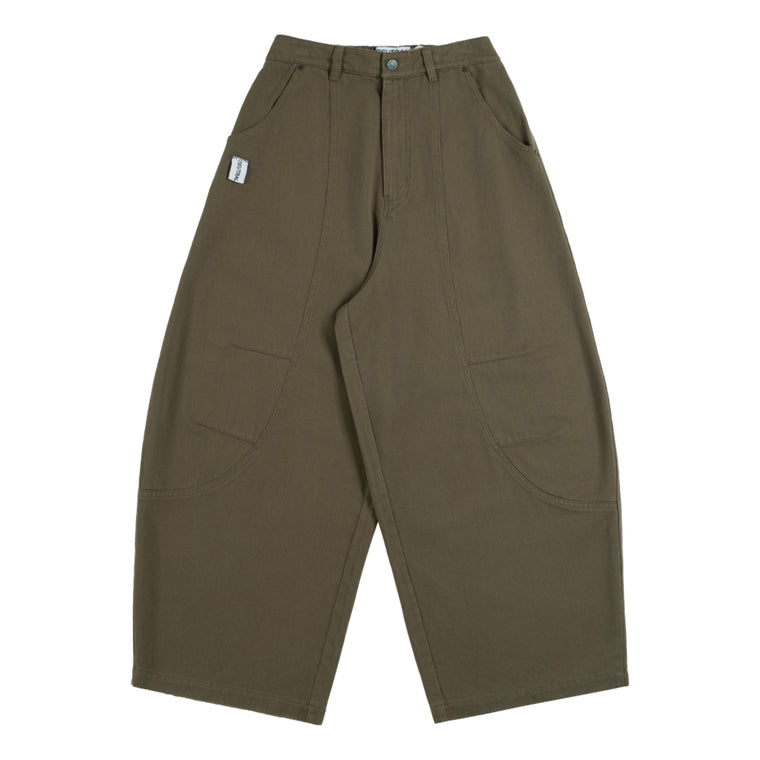NEUTRAL SOCIETY UNISEX BARREL PANTS-OLIVE