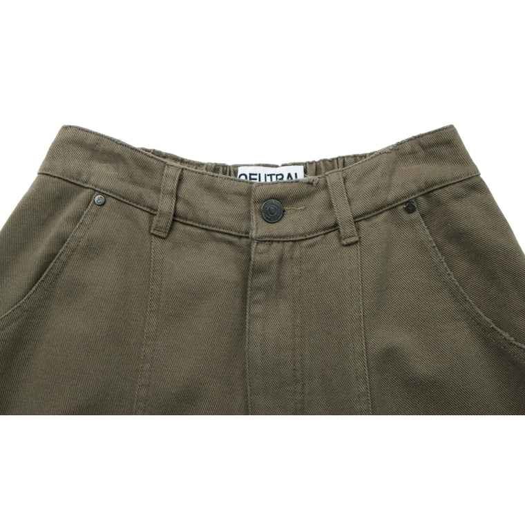 NEUTRAL SOCIETY UNISEX BARREL PANTS-OLIVE