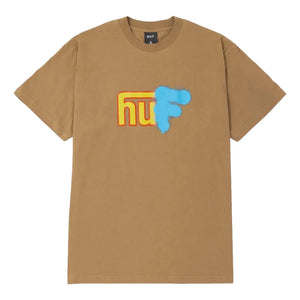 HUF UPSIDE DOWNTOWN S/S TEE-CAMEL