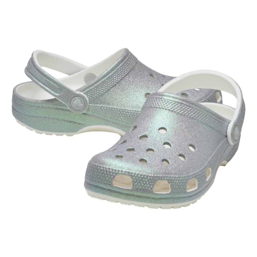 CROCS UNISEX CLASSIC IRIDESCENT GLITTER CG-WHITE Popcorn Store