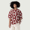 HONOR THE GIFT UNISEX CROCHET SS BUTTON DOWN-BRICK