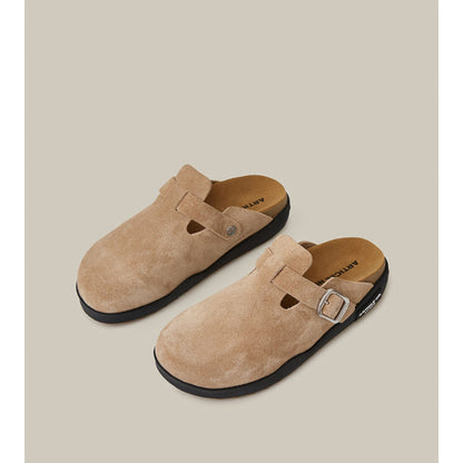 ARTICLE NO. VAGABOND LEATHER BEIGE DRIFT CLOGS-BEIGE / BLACK