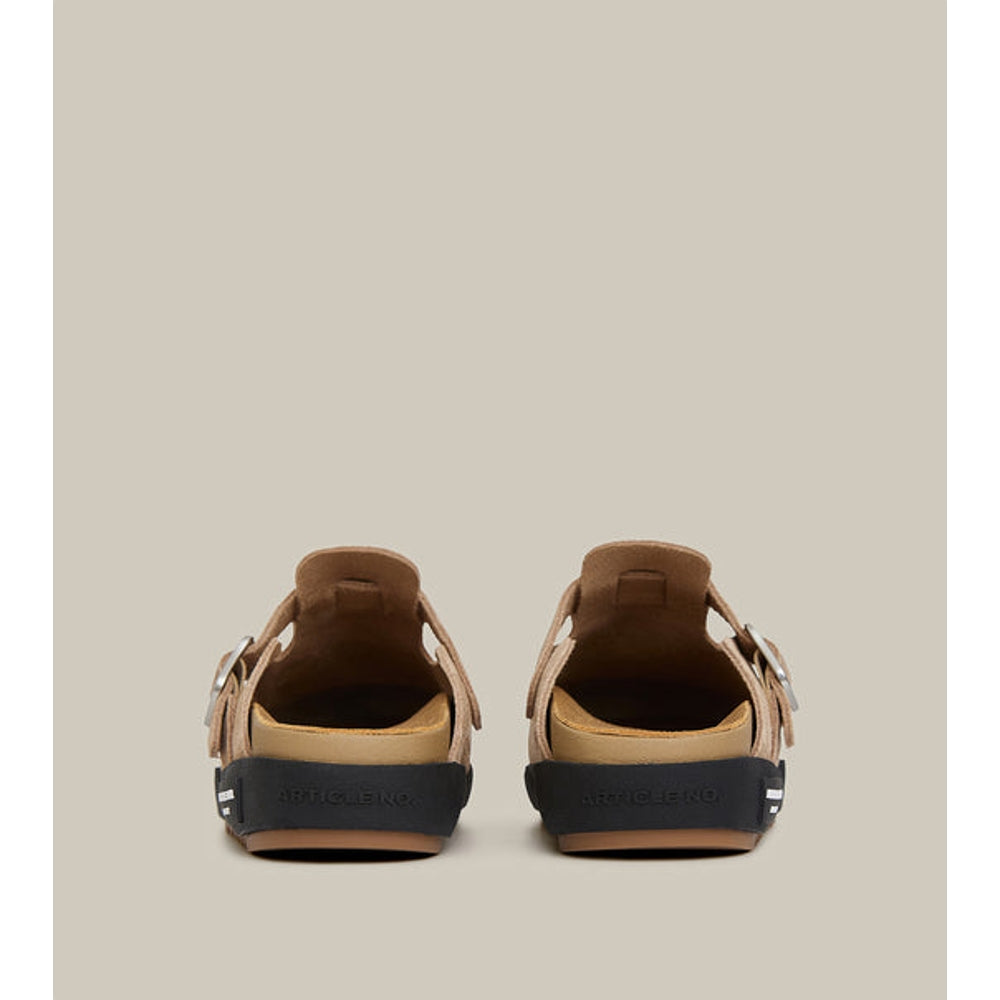 ARTICLE NO. VAGABOND LEATHER BEIGE DRIFT CLOGS-BEIGE / BLACK