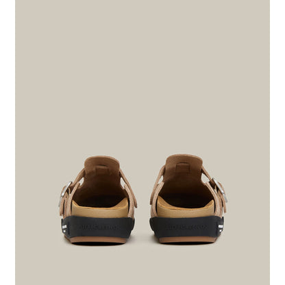 ARTICLE NO. VAGABOND LEATHER BEIGE DRIFT CLOGS-BEIGE / BLACK