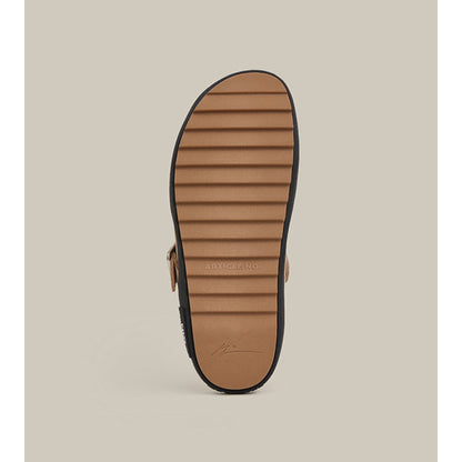 ARTICLE NO. VAGABOND LEATHER BEIGE DRIFT CLOGS-BEIGE / BLACK