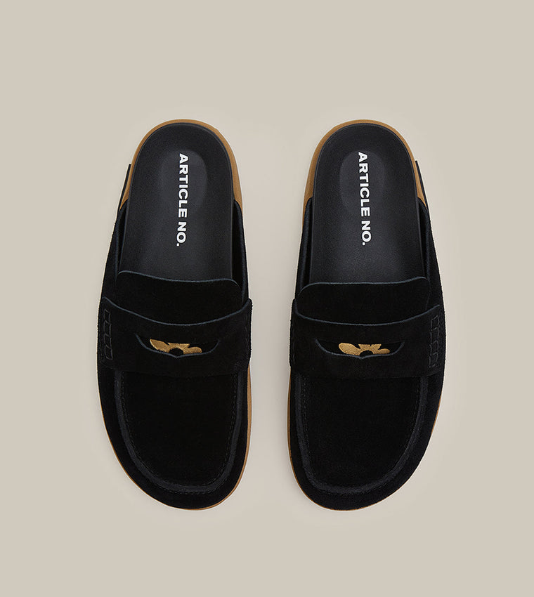 ARTICLE NO. VAGABOND LEATHER DRIFT CLOGS-BLACK