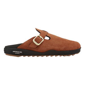 ARTICLE NO. VAGABOND SUEDE BRICK RED DRIFT CLOGS-BRICK / RED