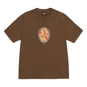 STUSSY VENUS OVAL PIG. DYED TEE-BROWN