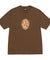 STUSSY VENUS OVAL PIG. DYED TEE-BROWN
