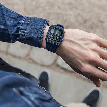 CASIO VINTAGE GENERAL LINE CALCULATOR WATCH-BLUE
