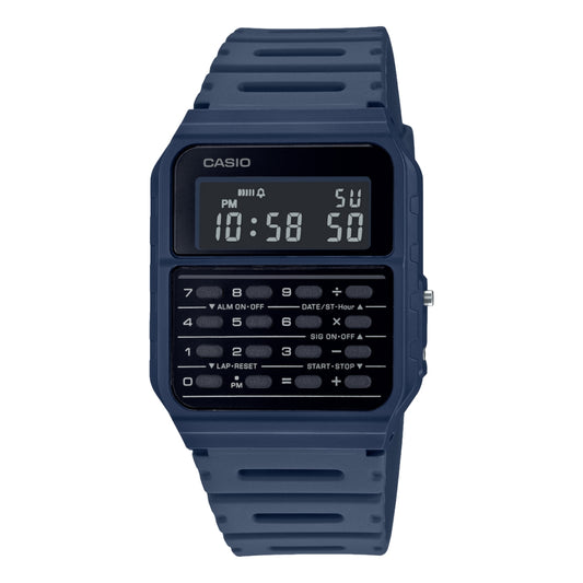 CASIO VINTAGE GENERAL LINE CALCULATOR WATCH-BLUE