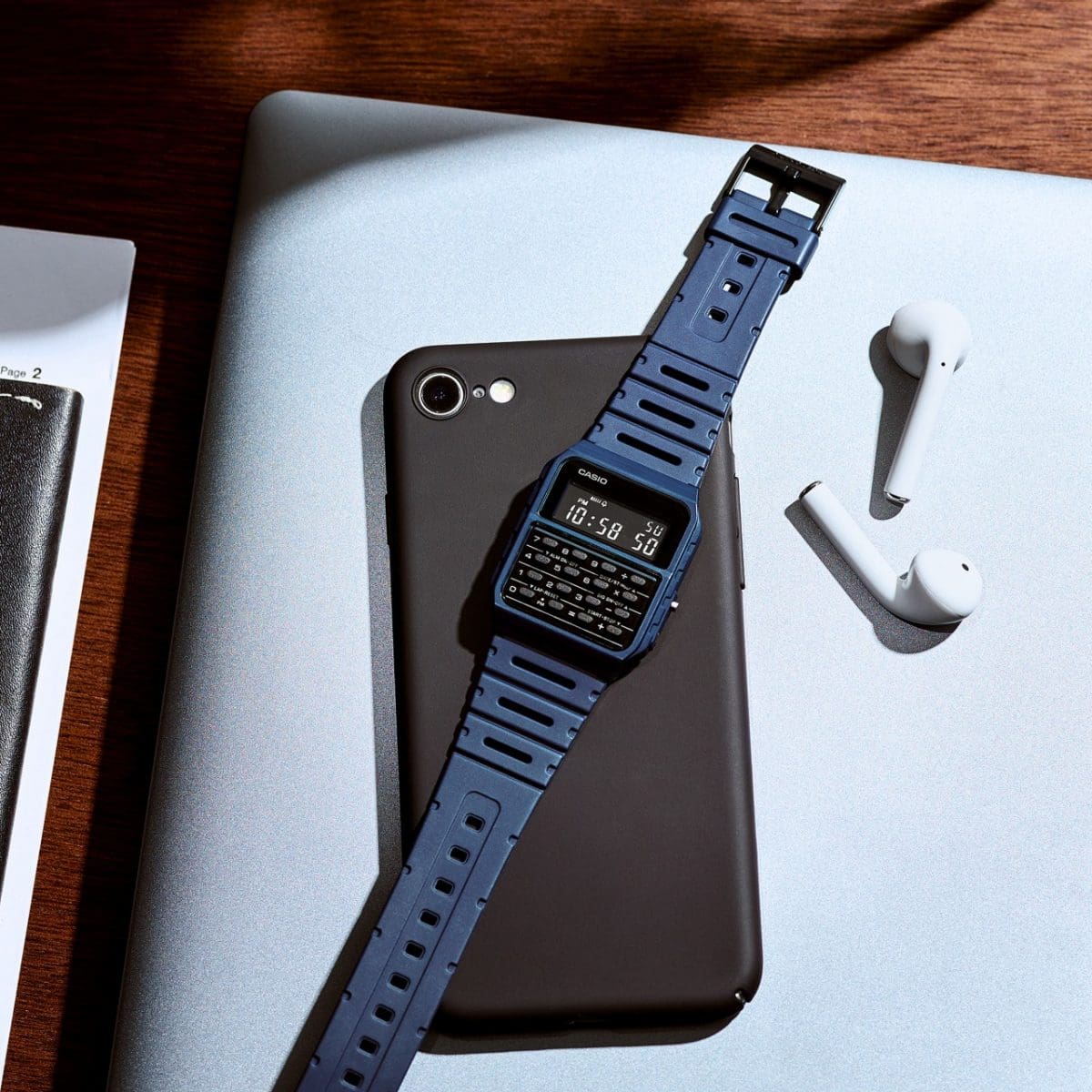 CASIO VINTAGE GENERAL LINE CALCULATOR WATCH-BLUE