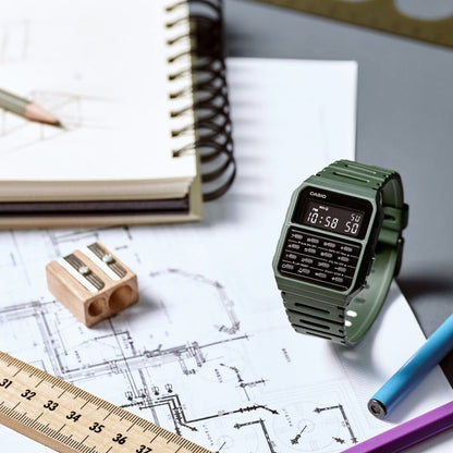 CASIO VINTAGE GENERAL LINE CALCULATOR WATCH-GREEN