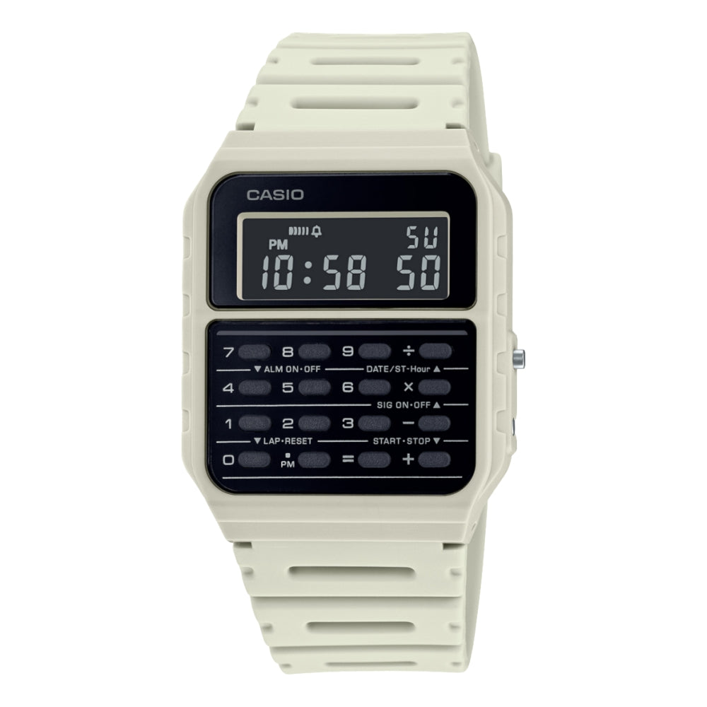 CASIO VINTAGE GENERAL LINE CALCULATOR WATCH-WHITE