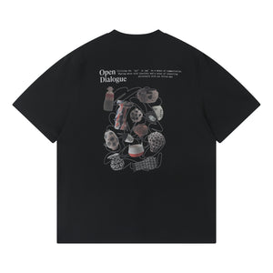 OPEN DIALOGUE VINTAGE VASE TEE-BLACK
