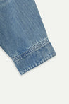 ESPRIT VINTAGE WASHED DENIM OVERSHIRT-BLUE