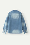 ESPRIT VINTAGE WASHED DENIM OVERSHIRT-BLUE