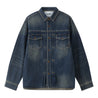 ESPRIT VINTAGE WASHED DENIM OVERSHIRT-NAVY