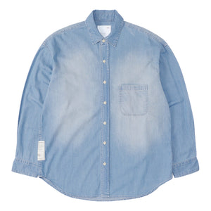 MADNESS VINTAGE WASHED DENIM SHIRT-LIGHT INDIGO