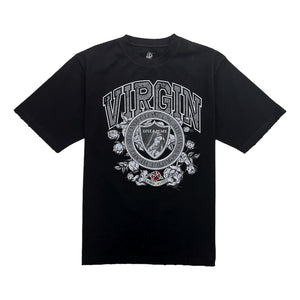 2ND CLOSET VIRGIN MARIA PRINTED T-SHIRT-BLACK
