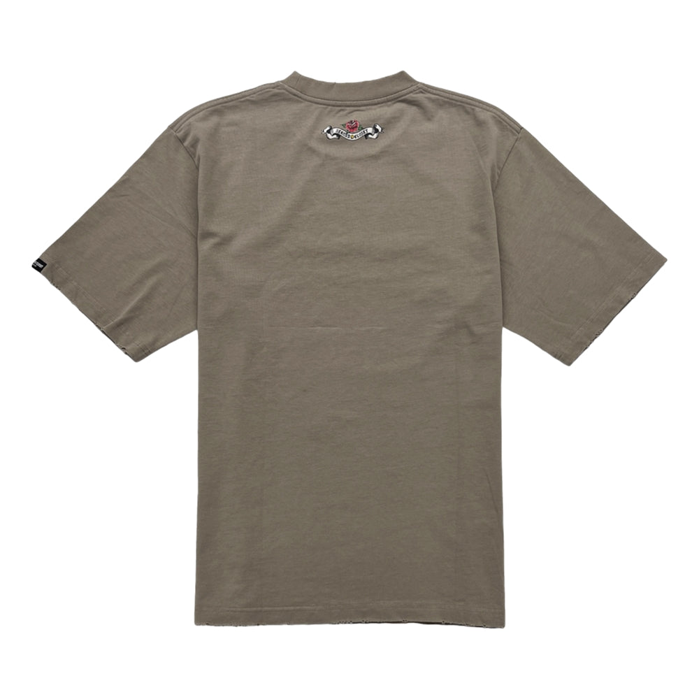 2ND CLOSET VIRGIN MARIA PRINTED T-SHIRT-OLIVE
