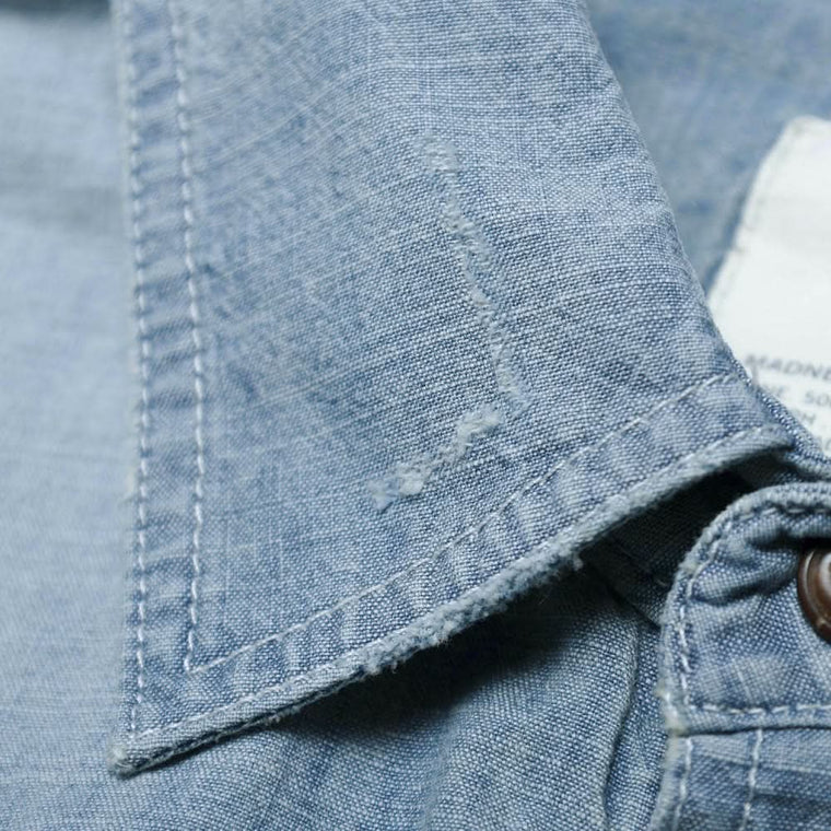 MADNESS VTG CHAMBRA BUTTONS SHIRT-INDIGO