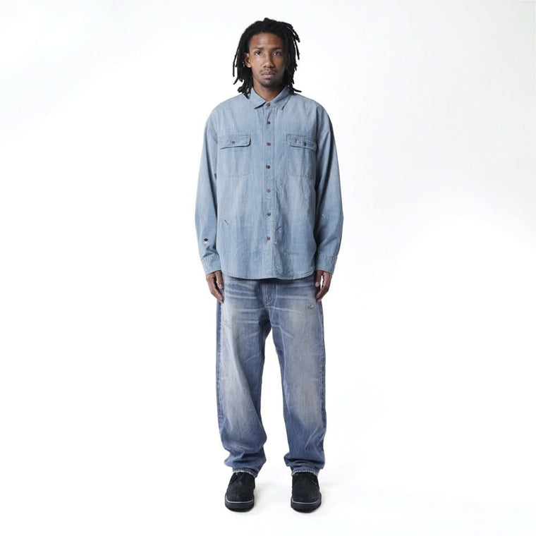 MADNESS VTG CHAMBRA BUTTONS SHIRT-INDIGO