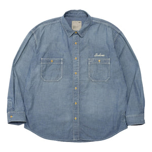 MADNESS VTG CHAMBRAY BD SHIRT (MADE IN JAPAN)-INDIGO