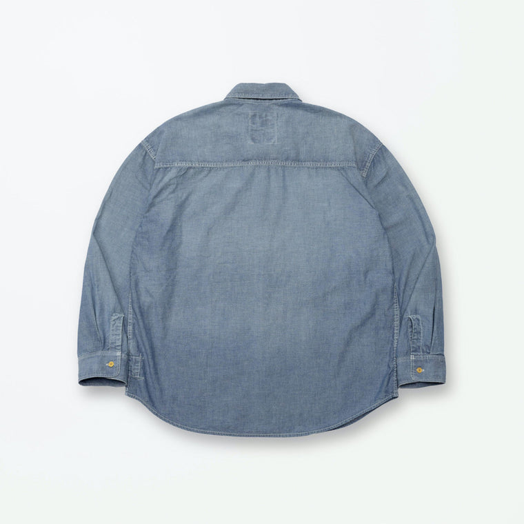 MADNESS VTG CHAMBRAY BD SHIRT (MADE IN JAPAN)-INDIGO