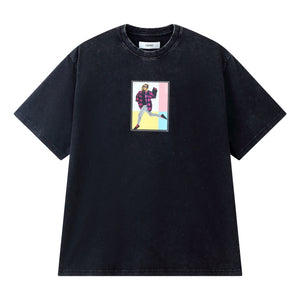 ESPRIT VINTAGE ARCHIVE PRINT RELAXED FIT T-SHIRT-BLACK