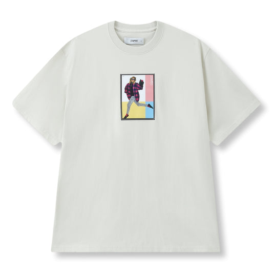 ESPRIT VINTAGE ARCHIVE PRINT RELAXED FIT T-SHIRT-OFF WHITE