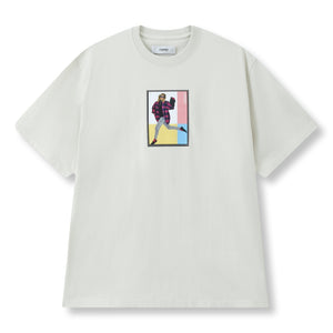 ESPRIT VINTAGE ARCHIVE PRINT RELAXED FIT T-SHIRT-OFF WHITE