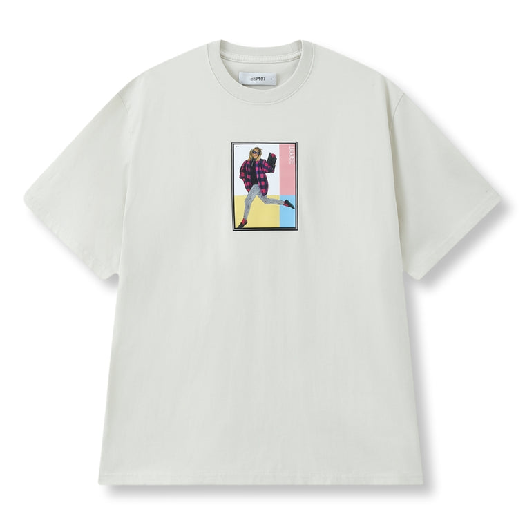 ESPRIT VINTAGE ARCHIVE PRINT RELAXED FIT T-SHIRT-OFF WHITE