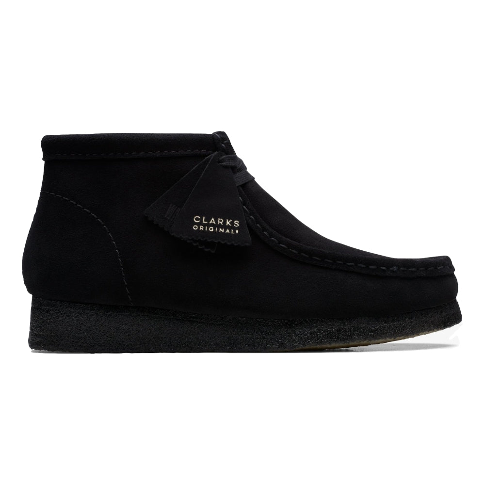 CLARKS ORIGINAL WOMEN'S WALLABEE BOOT-BLACK SUEDE