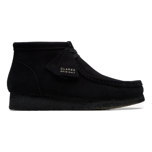 CLARKS ORIGINAL WOMEN'S WALLABEE BOOT-BLACK SUEDE