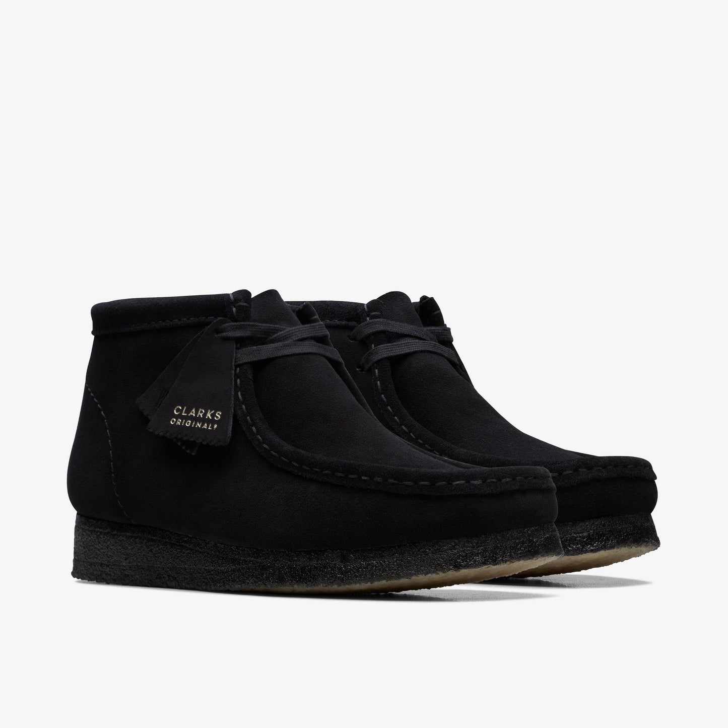 CLARKS ORIGINAL WOMEN'S WALLABEE BOOT-BLACK SUEDE