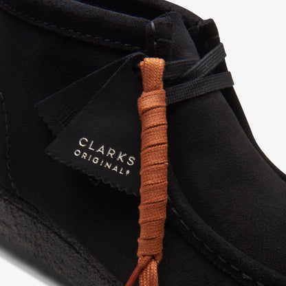 CLARKS ORIGINAL WALLABEE BOOT-BLACK SUEDE