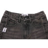 NEUTRAL SOCIETY WASH DENIM WIDE SHORTS-BLACK DENIM