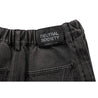 NEUTRAL SOCIETY WASH DENIM WIDE SHORTS-BLACK DENIM