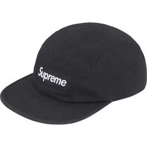 SUPREME WASHED CHINO TWILL CAMP CAP-BLACK