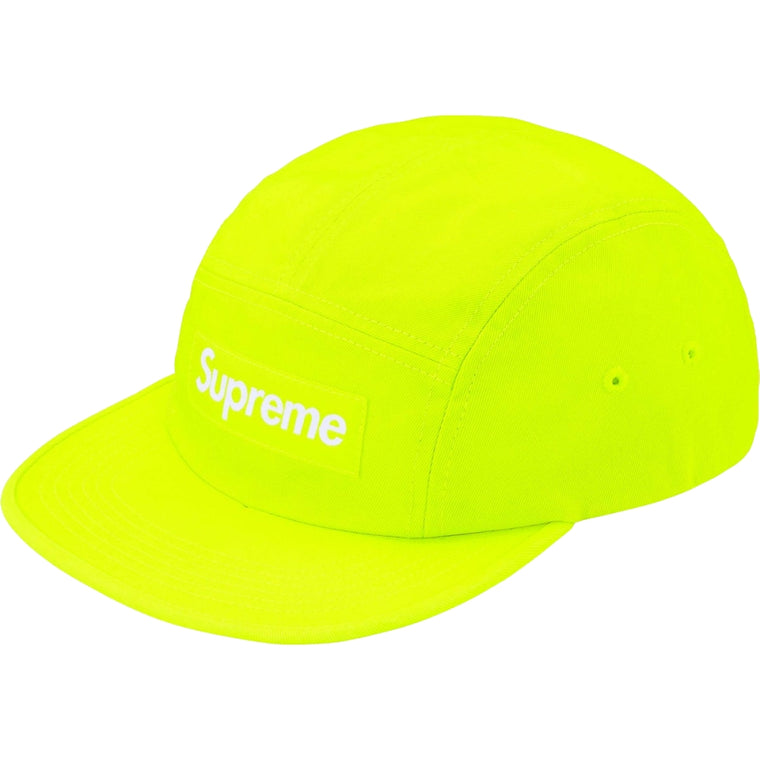 SUPREME WASHED CHINO TWILL CAMP CAP-NEON YELLOW
