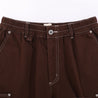 A[S]USL WASHED DENIM CROPPED PANTS-BROWN