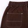 A[S]USL WASHED DENIM CROPPED PANTS-BROWN