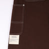 A[S]USL WASHED DENIM CROPPED PANTS-BROWN