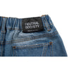 NEUTRAL SOCIETY WASHED DENIM WIDE SHORTS-BLUE DENIM