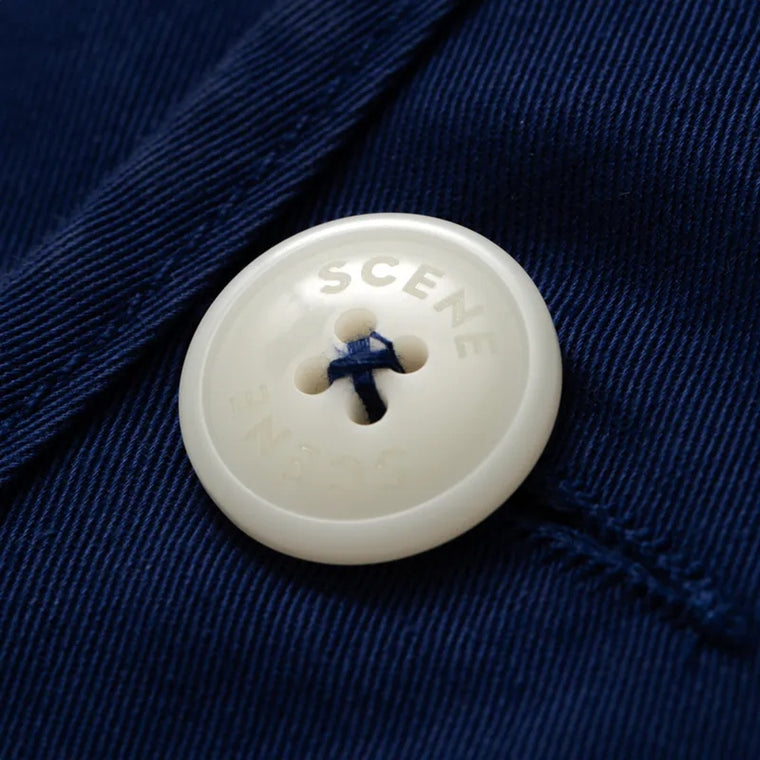 SCENE BY ICE FIRE WASHED HOODIE JACKET-NAVY