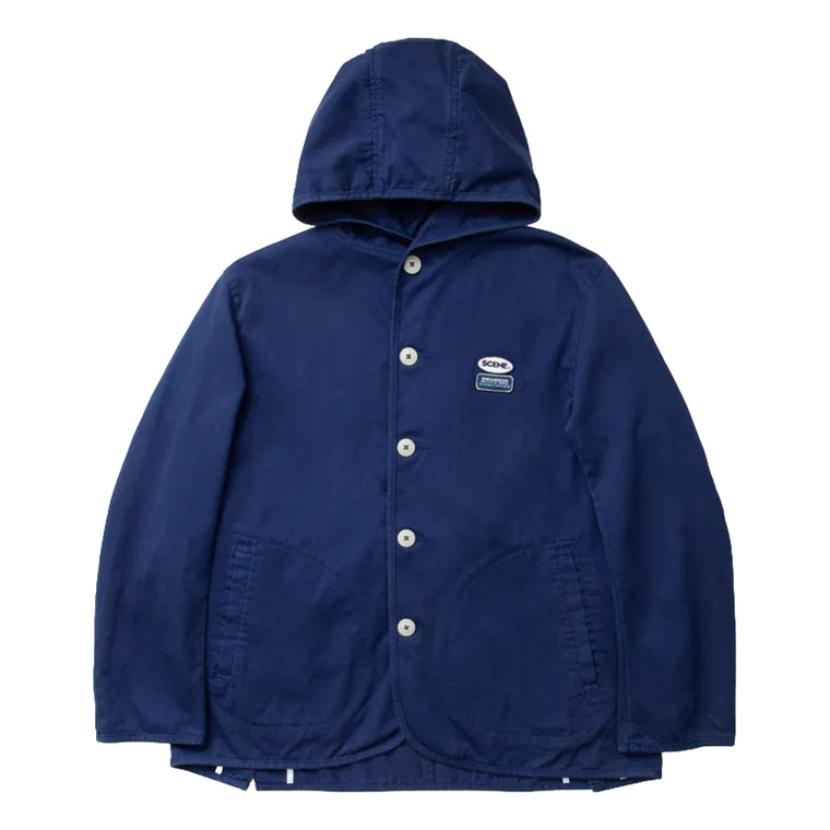 SCENE BY ICE FIRE WASHED HOODIE JACKET-NAVY