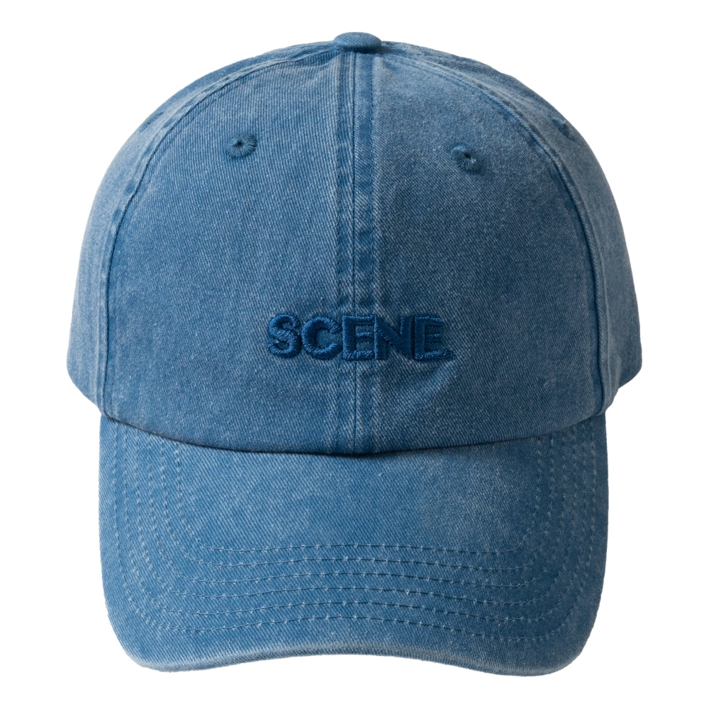 SCENE BY ICE FIRE WASHED LOGO CAP-BLUE