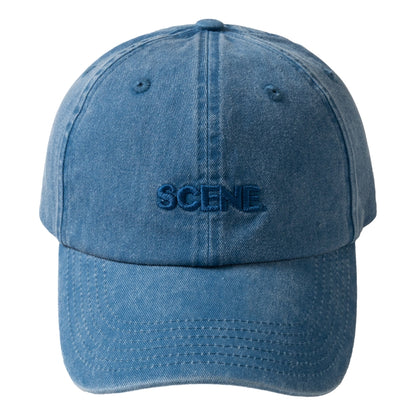 SCENE BY ICE FIRE WASHED LOGO CAP-BLUE